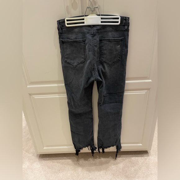 Anthropologie Black Distressed Ankle Jeans - Picture 3 of 5
